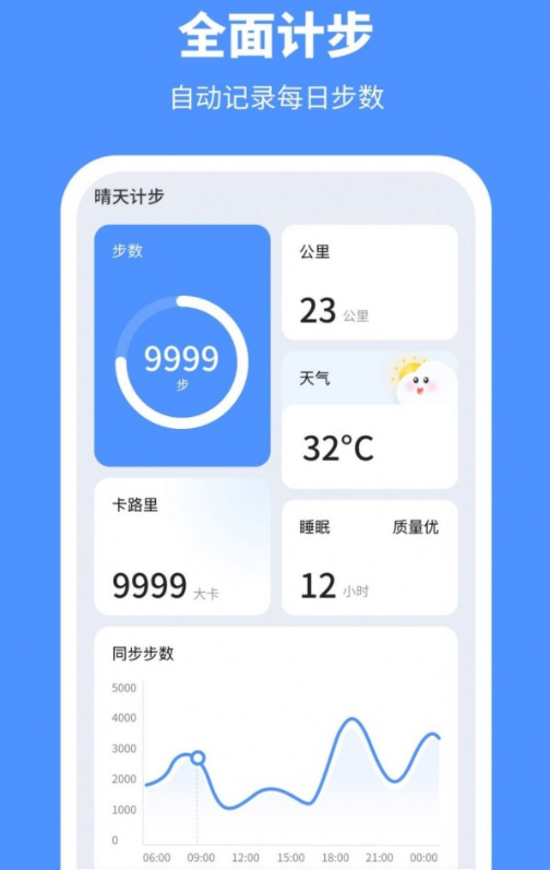 晴天计步截图