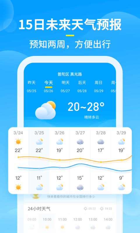 知音天气预报截图