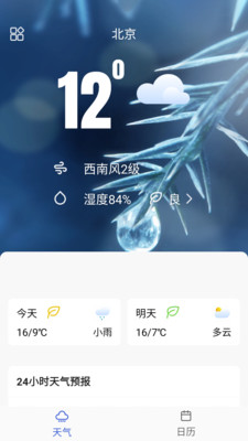 桃子天气日历截图