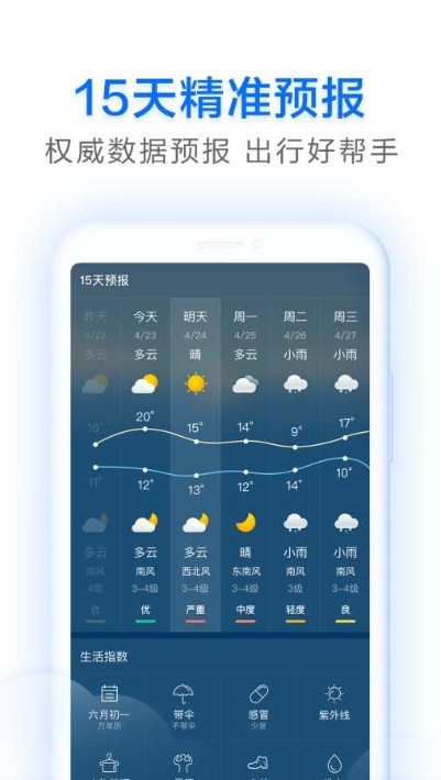 早晚天气预报截图