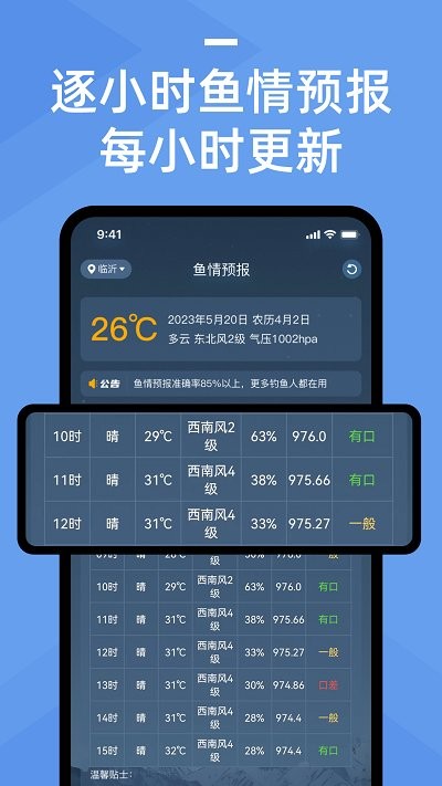 鱼情预报截图