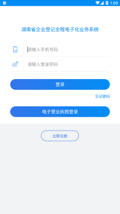 湖南企业登记截图