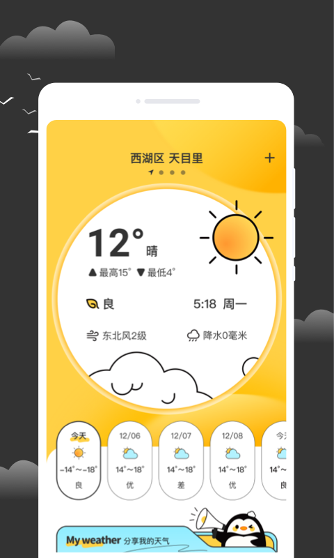 逐月天气截图