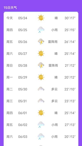 紫藤天气截图