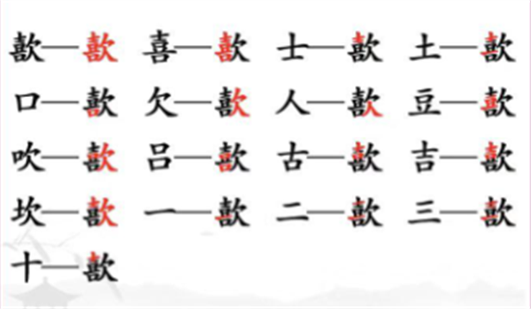 《汉字找茬王》找字歖攻略