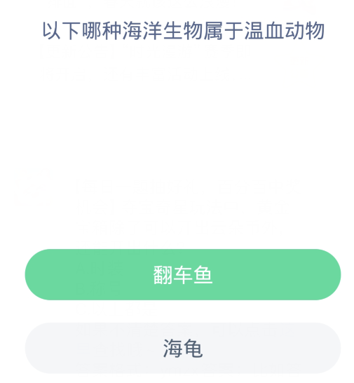 《支付宝》2024蚂蚁庄园神奇海洋每日问题分享汇总